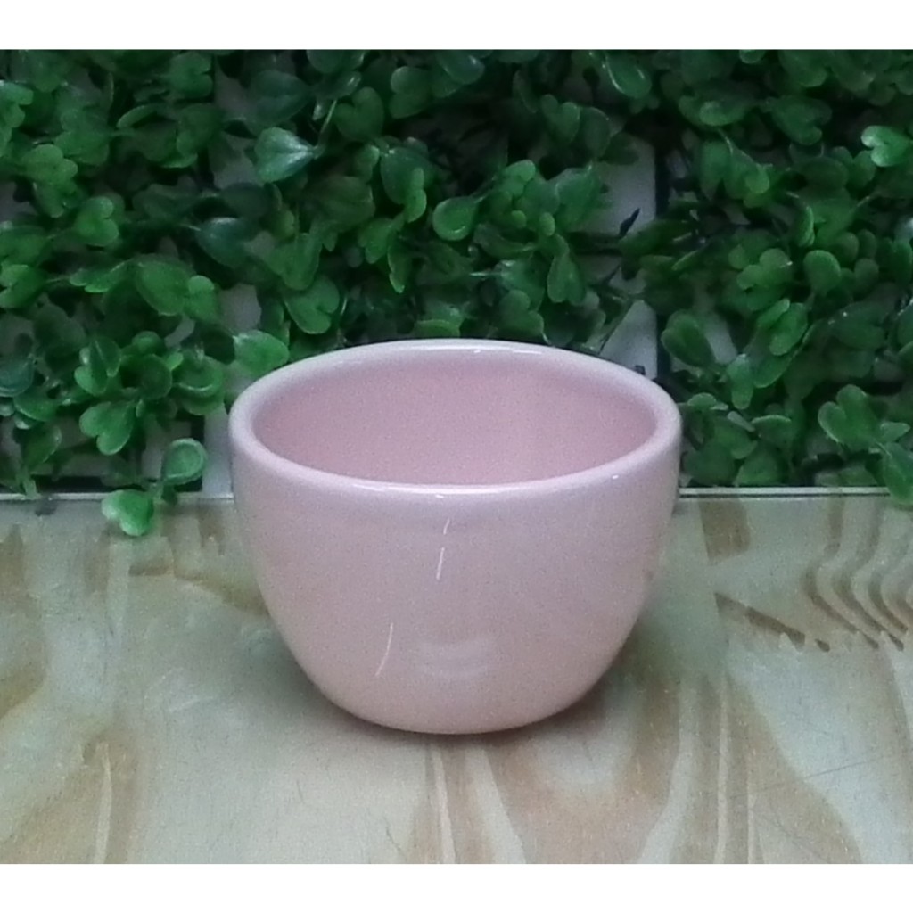 Molhadeira de Porcelana Cumbuca Bolw para Kit higiene Bebe Rose