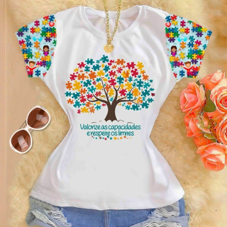 Tshirts Polielastano Com Manga Estampada - Valorize as Capacidades... (02) em Oferta na Shopee