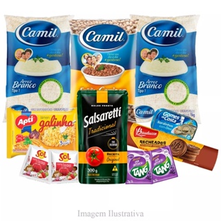 Cesta Básica De Alimentos C/ 11 Itens - Marcas Premium em Oferta na Shopee