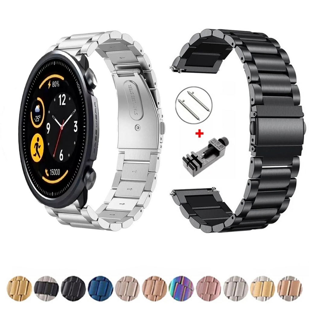 Pulseira de 22mm Metal Elos de aço inox para Xiaomi Mibro A1 de Engate Rapido