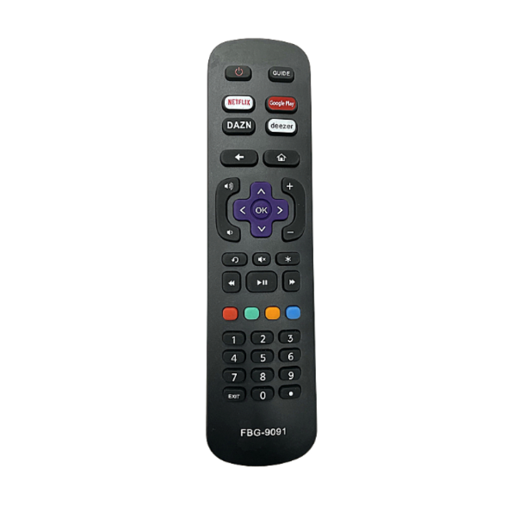 Controle Remoto Tv Aoc TCL Semp Phil...co Sistema Roku Netflix Globo Play Deezer Dazn Fbg - 9091 Le-7246. Max-9091 - MP