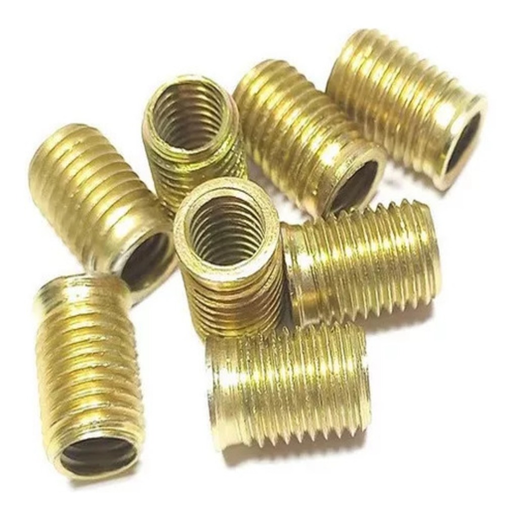 Bucha Carcaça Motor 8x1,25x14x1,5x26 Bucha Rosqueada 10pçs