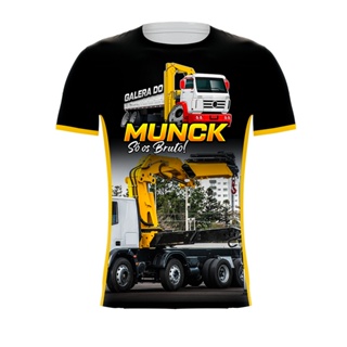 Camiseta Manga Curta Caminhoneiro Operador Caminhão Munck Cores em Oferta na Shopee