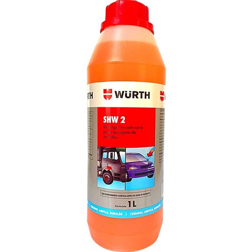 Produto para Lavagem Automotiva Detergente Concentrado Para Lavagem De Motos Carros Contém Cera SHW2 Wurth em Oferta na Shopee