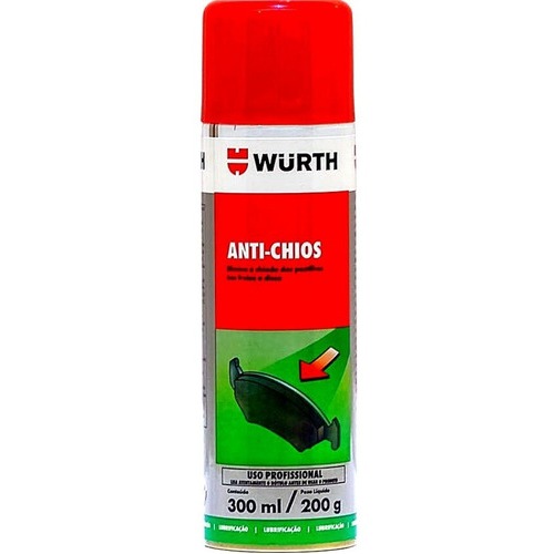 Anti Chios Anti Ruido 300ml Wurth Produto Para Melhorar O Barulho De Pastilhas Automotiva