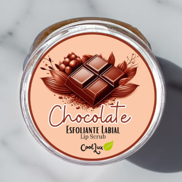 Esfoliante lábial lip scrub hidratante - chocolate - baunilha com vitamina E Vegano