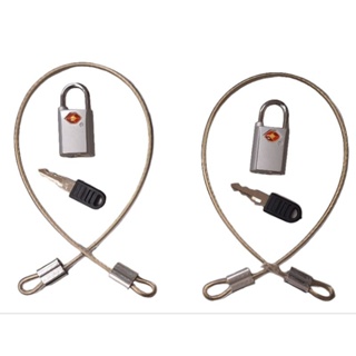 2 cadeados Tsa  com chave + 2 lacre malas em aço ORIGINAIS em Oferta na Shopee