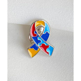 TEA PIN Broche de Metal Autismo Laço Quebra-Cabeça Causa Autista em Oferta na Shopee