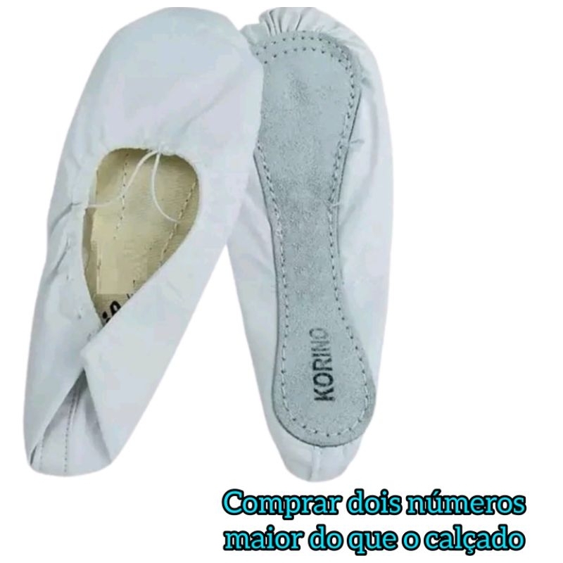 Sapatilha Meia Ponta, Korino Sola inteira cor Preta, Rosa, Branca (Marca Só Dança) promoção saldo
