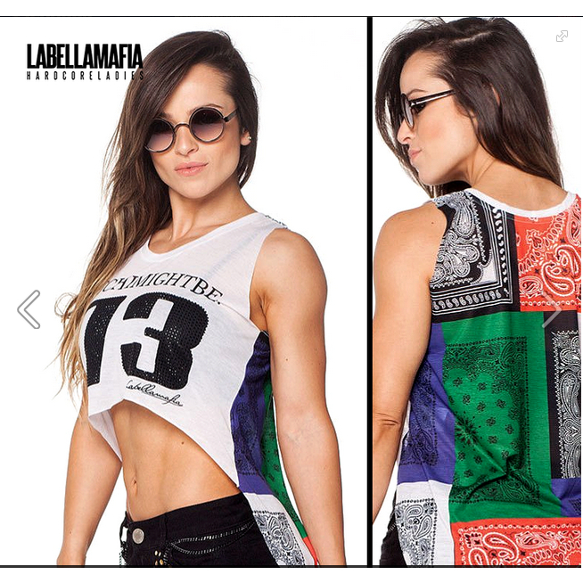 Crooped Labellamafia Mullet com Pedraria Frontal