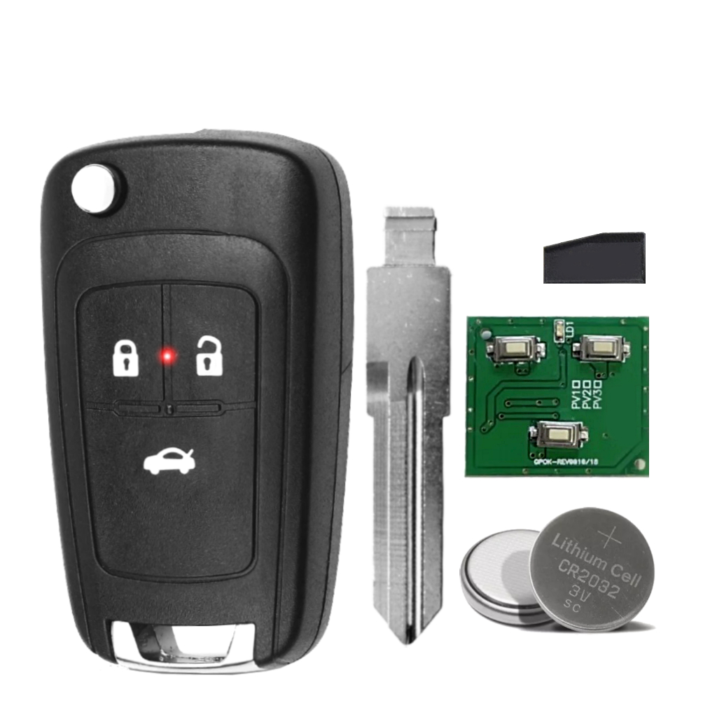 Chave Canivete Gm Toda Linha Pósitron Gm Celta Corsa Flex + Chip Code T16 (Lâmina L)