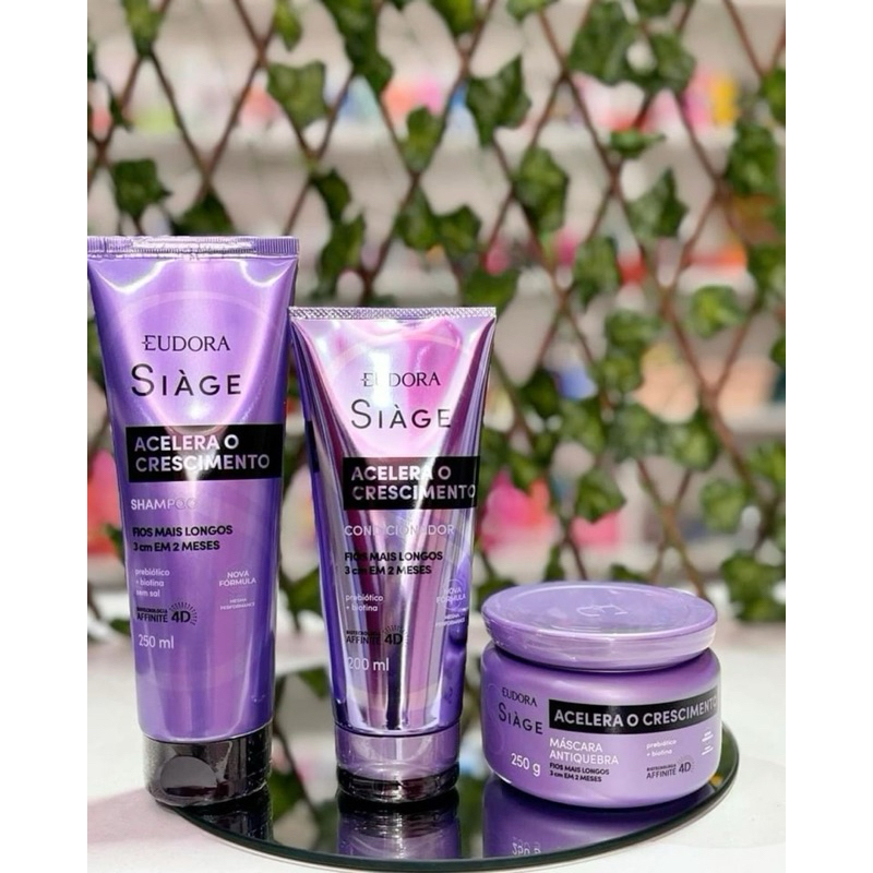 Linha de tratamento capilar Eudora Siàge acelera o crescimento
