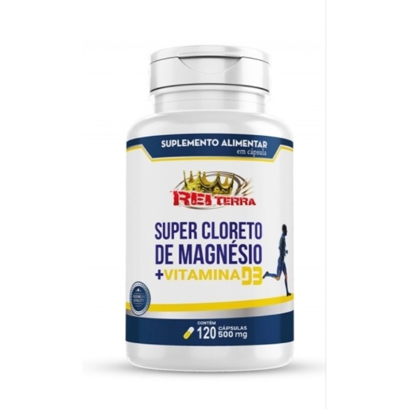 Super Cloreto de Magnésio + Vitamina D 3 120 caps 500mg