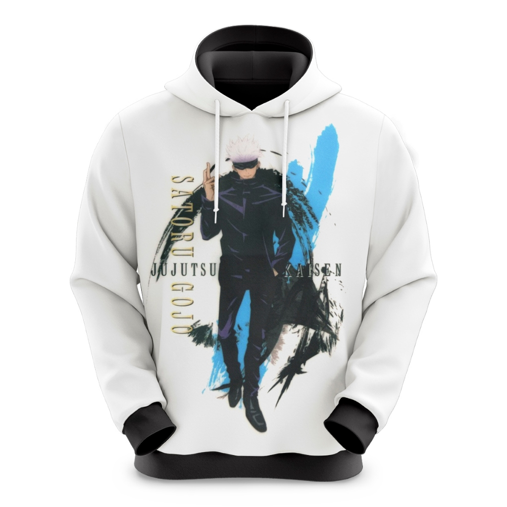 Blusa de Moletom Sublimado Infantil Anime Gojo Sensei Manga