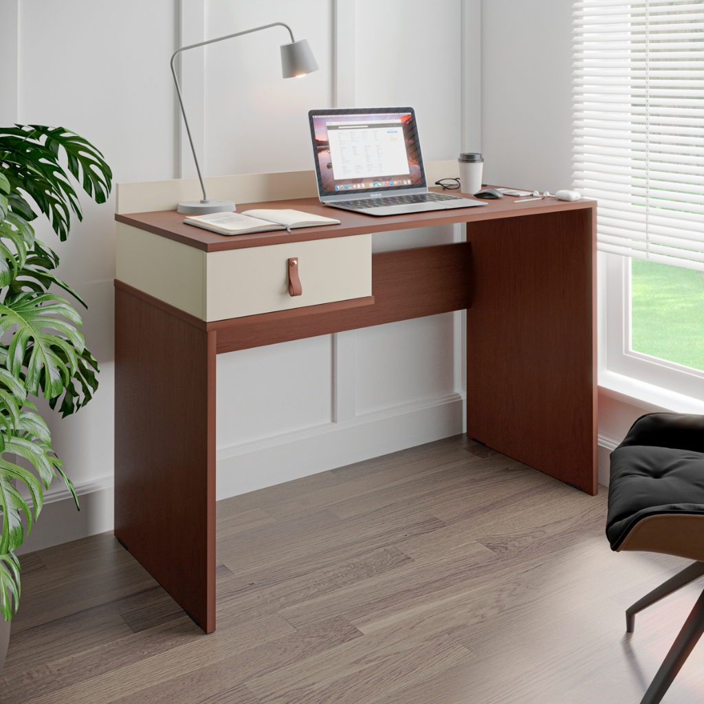 Escrivaninha Nexus - Mesa Para Computador com 1 Gaveta - Home Office e Estudos 90cm - Varias Cores