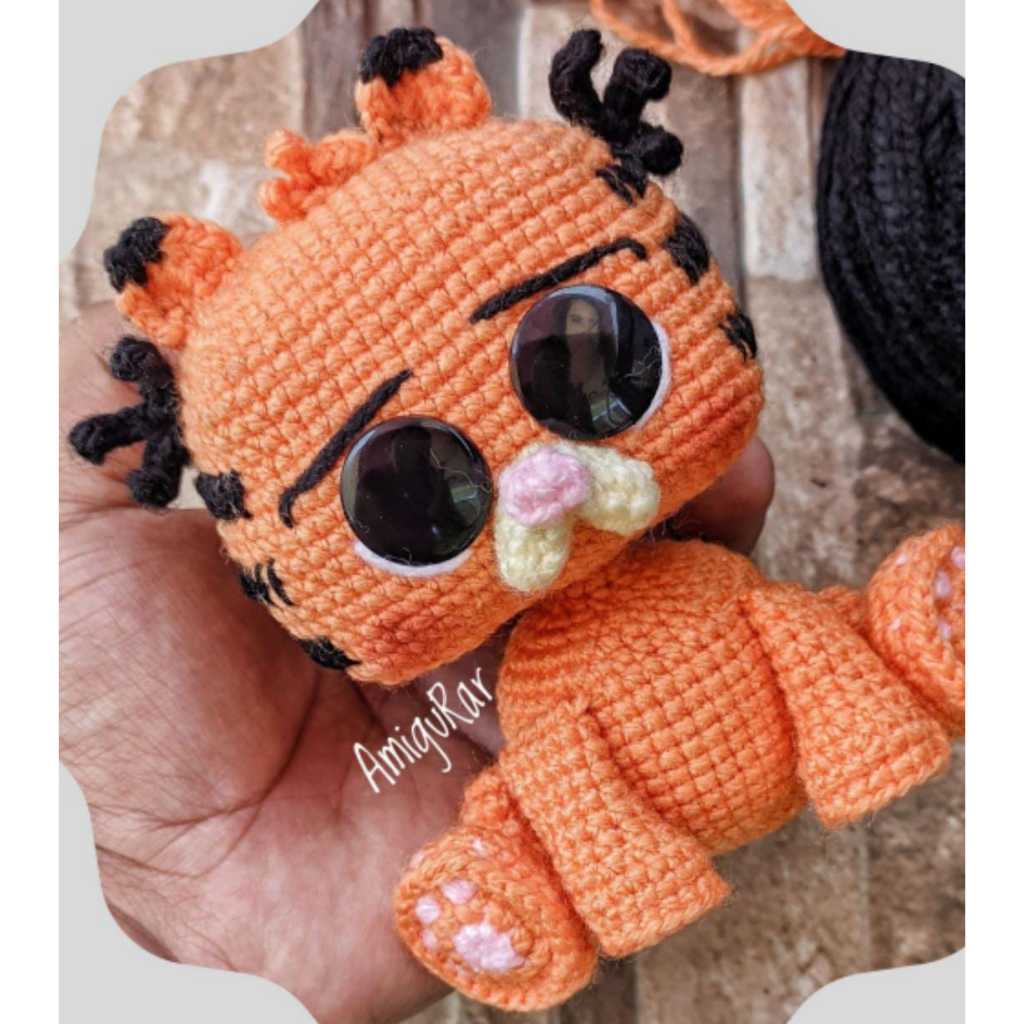 Garfield amigurumi chaveiro