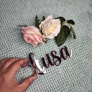 Aplique Nome em Acrílico Personalizado para  Enfeite Decoração Artesanato(enviar o que deseja imediatamente  pelo  chat) em Oferta na Shopee