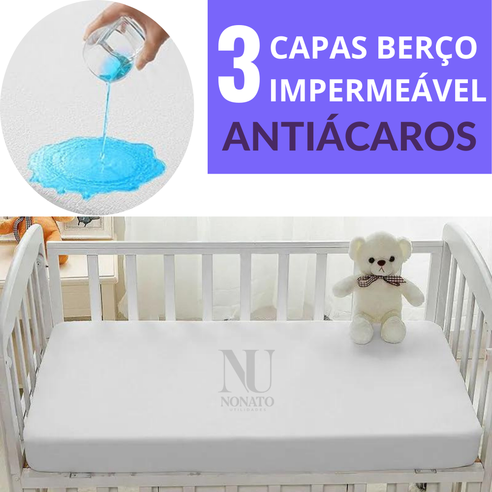 kit capa colchão berço impermeável antiácaros elástico capas impermeavel antialérgico colxao berco