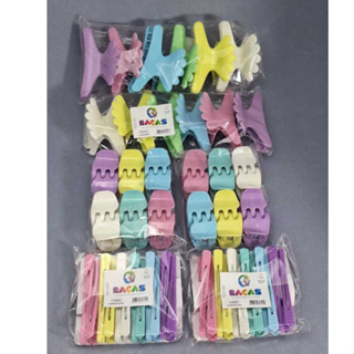 kit 60 acessórios de piranha bico de pato presilha salão tridente prendedor  de cabelo em Oferta na Shopee
