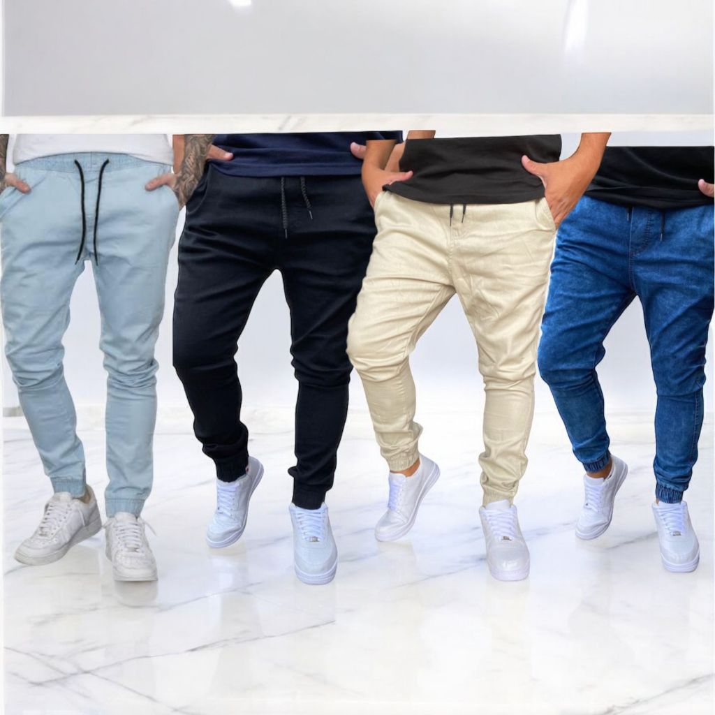 kit 4 calças Jogger Masculina