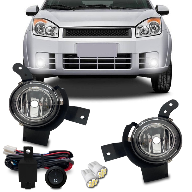 Kit Farol Milha Auxiliar Fiesta Ka 2007 2008 2009 2010