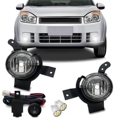 Kit Farol Milha Auxiliar Fiesta Ka 2007 2008 2009 2010