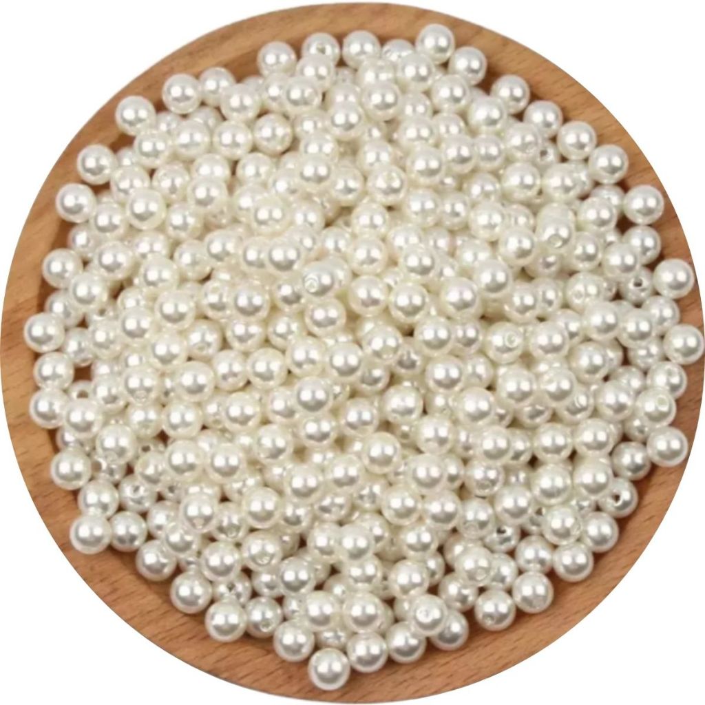 Perolas Abs 6mm Com Furo Passante -100 Peças /diversas Cores em Oferta na Shopee
