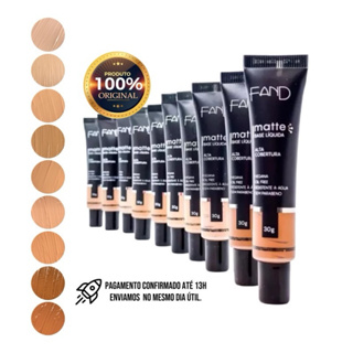 Base Líquida Matte Fand Alta Cobertura Original Pele Mista Oleosa Vegana Resistente a Água Envio 24h em Oferta na Shopee