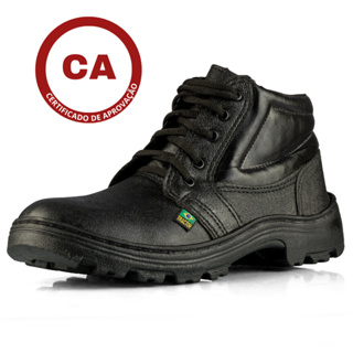 Botina De Segurança Estilo Militar, De Couro, Conforto E Segurança, Com Certificação. em Oferta na Shopee