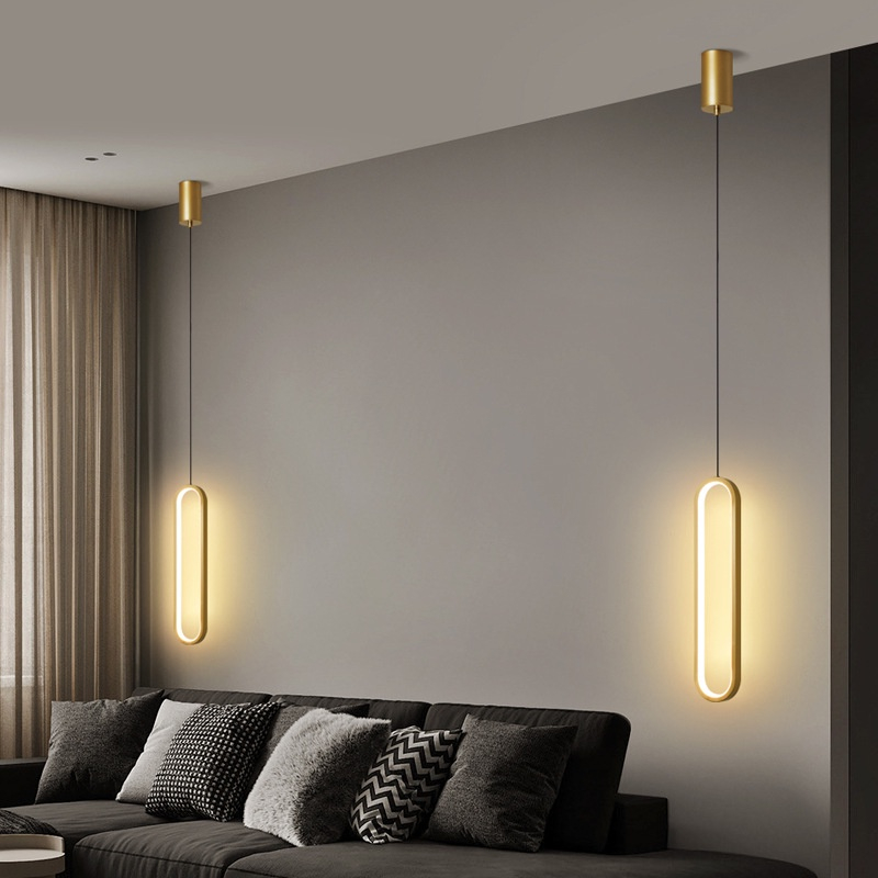 1Un Luminária Pendente Minimalista Candelabro Nórdico De Cabeceira Pendurada Nórdica