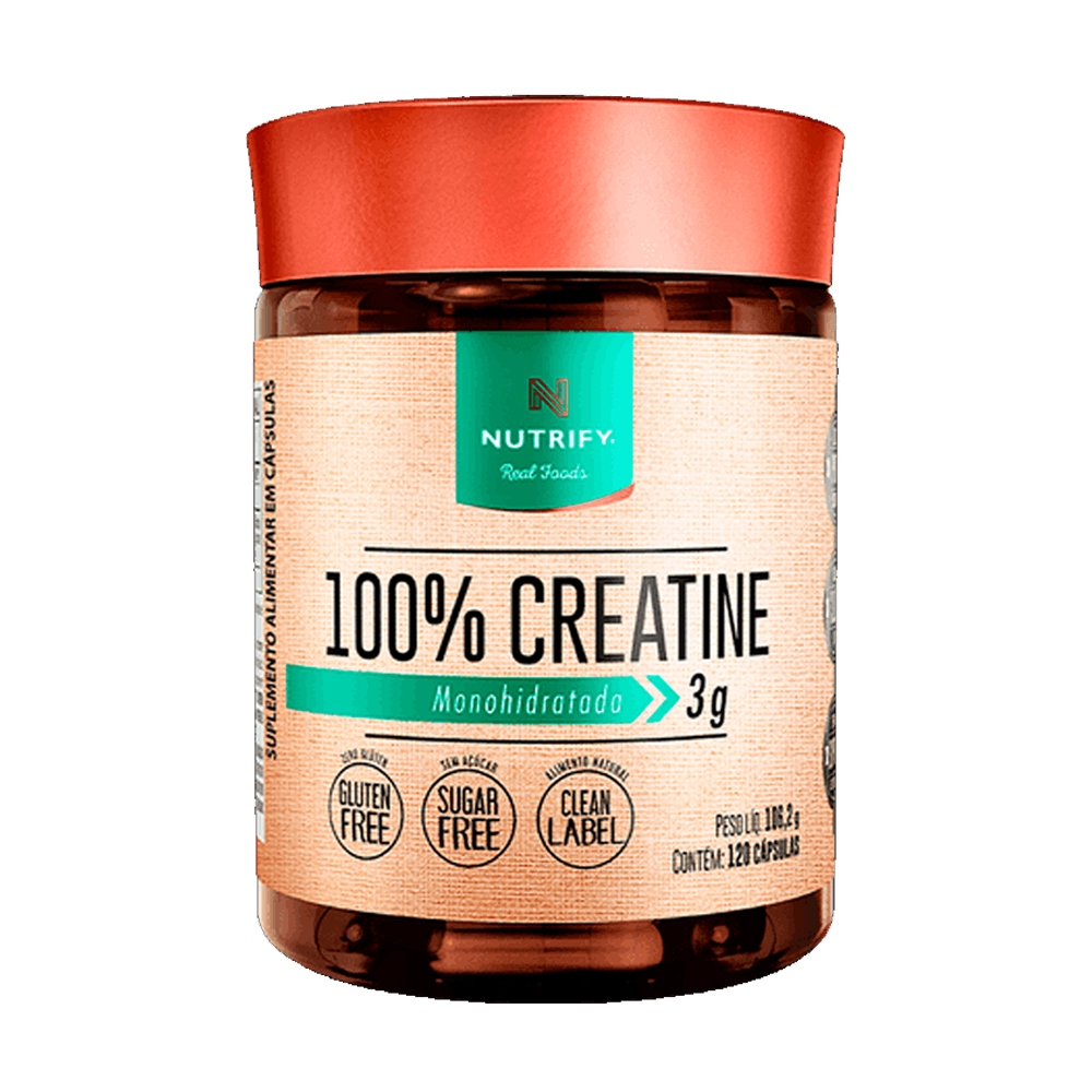 Creatine Monohidratada 100% Pure 120 Cápsulas - Nutrify