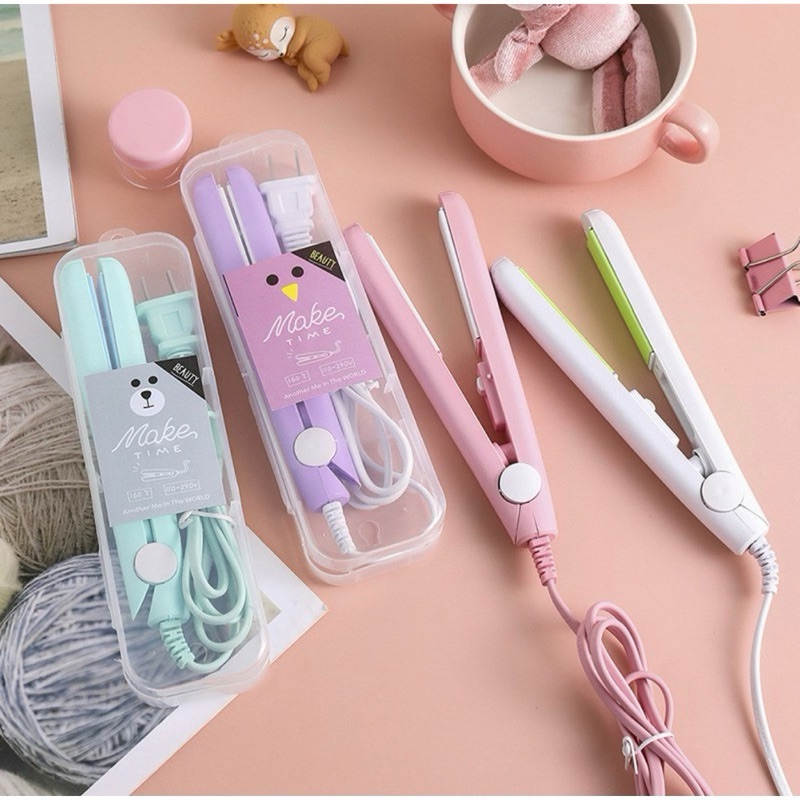 Mini Chapinha Prancha De Cabelo Portátil Com Case Transporte Bivolt Estojo Entrega rápida em Oferta na Shopee