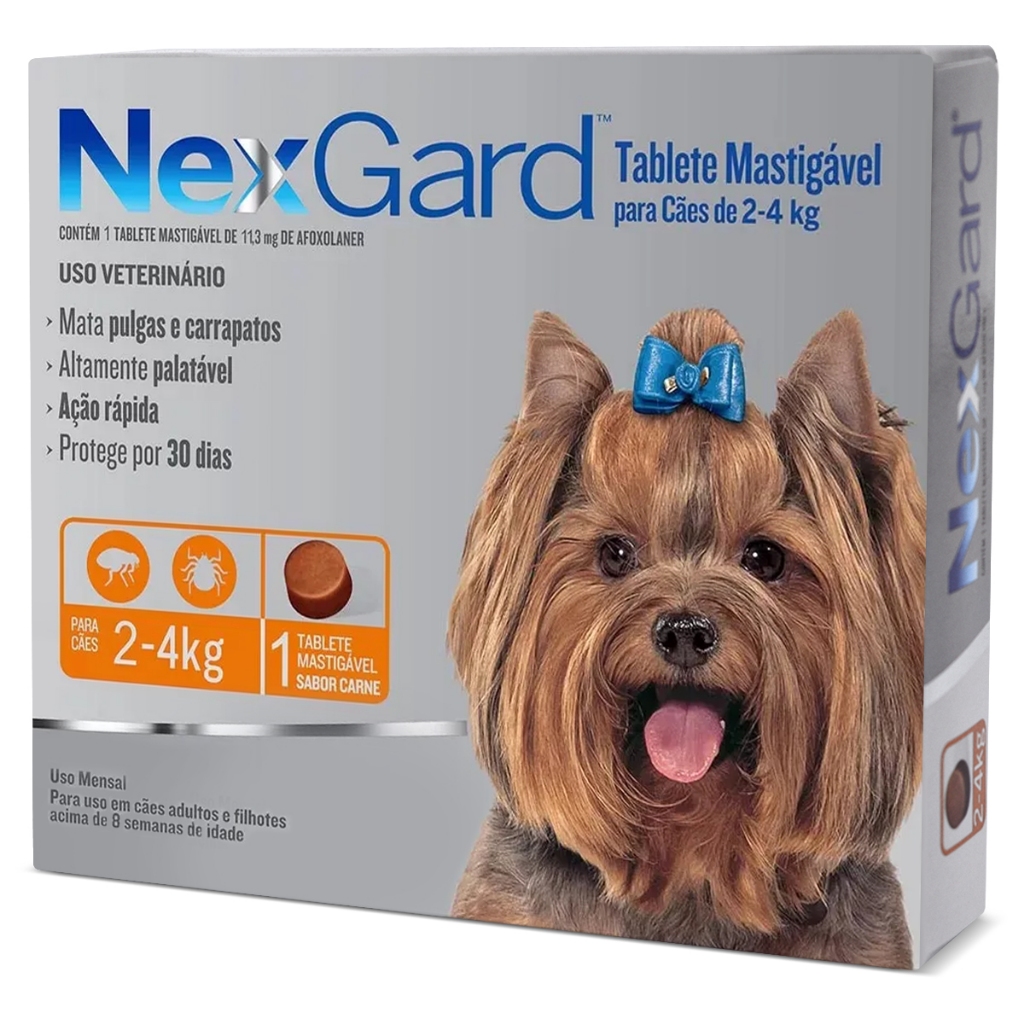 Nexgard 2kg a 4kg 1 Comprimido Antipulgas e Carrapatos Para Cachorro em Oferta na Shopee