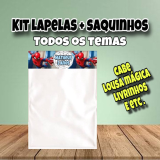 5, 15 ou 20 lapelas + saquinho transparente (FAZEMOS TODOS OS TEMAS) em Oferta na Shopee