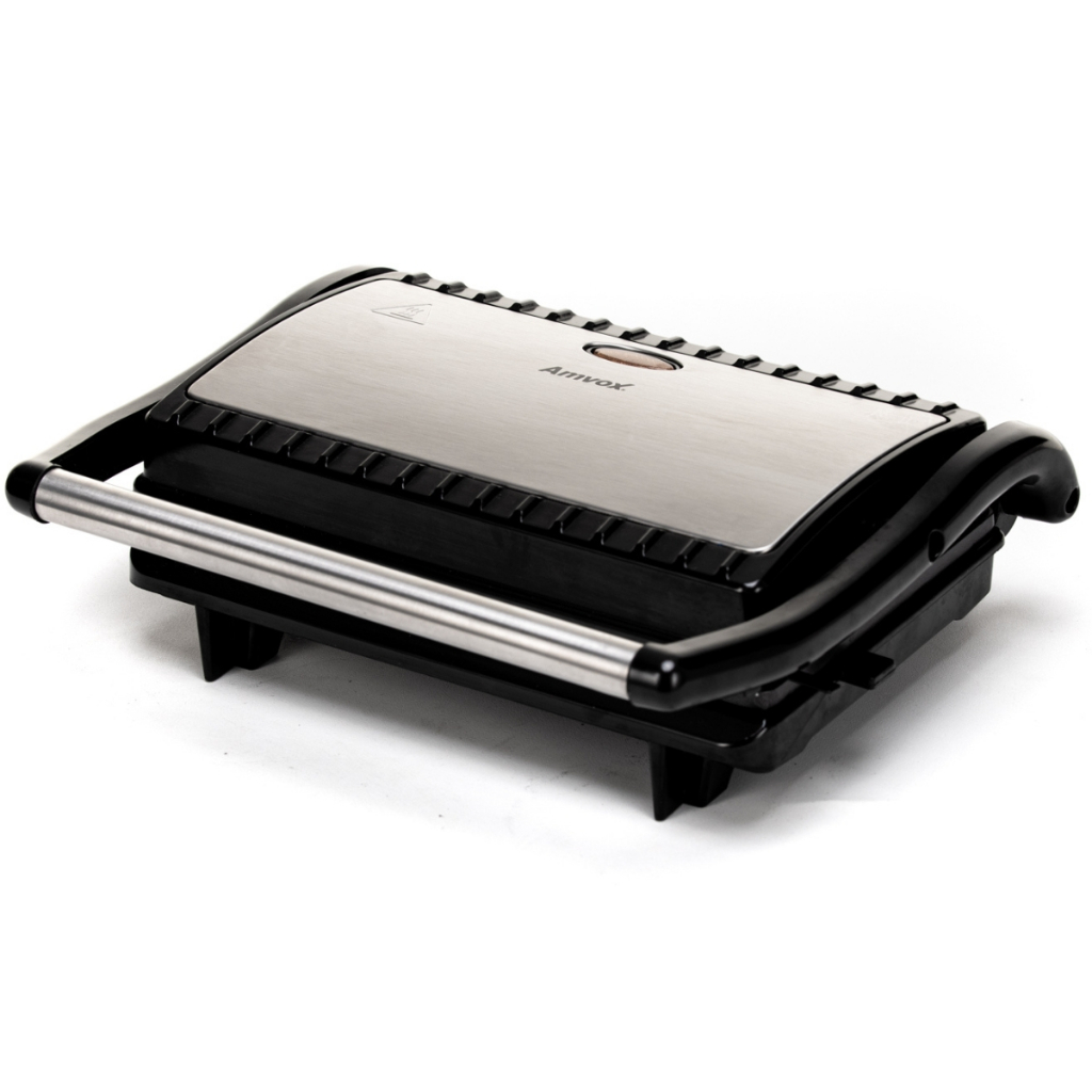 Sanduicheira Elétrica e Grill Amvox AMS 800 2 em 1 INOX Antiaderente em Oferta na Shopee