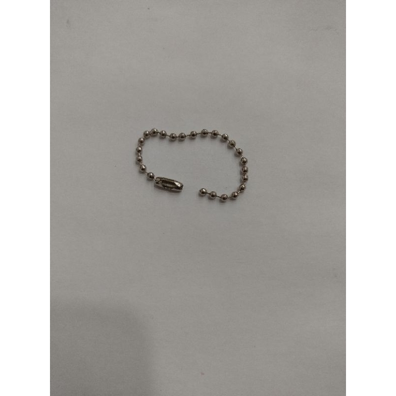 corrente de bolinha com fecho canoa 10cm-tag chaveiro 1000pcs