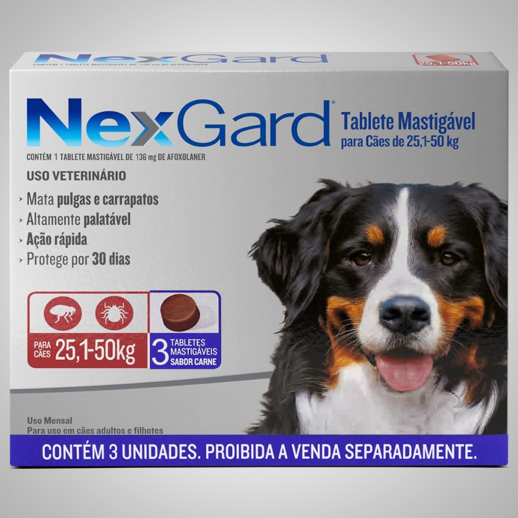 Nexgard Promoção Nexgard 25kg A 50kg C\ 3 em Oferta na Shopee