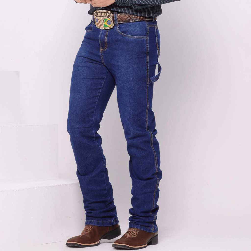 Calça Country Masculina Jeans Premium Rodeio Western com Elastano Calça Jeans Masculina em Oferta na Shopee
