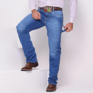 Calça Jeans Masculina Country Masculino Carpinteira Com Elastano Tecido Grosso em Oferta na Shopee
