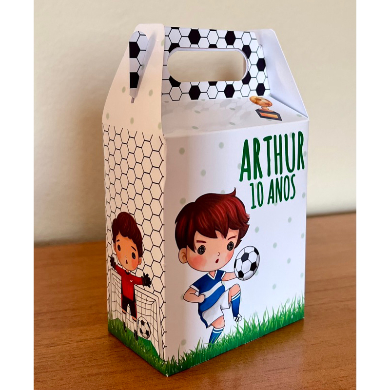 30 Caixas Futebol Personalizada - Lembrancinha - enfeite de aniversário