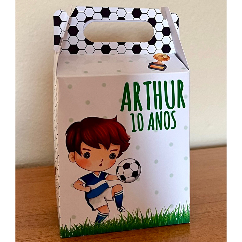 20 Unidades de Caixa Maletinha Futebol Enfeite lembrancinha personalizada