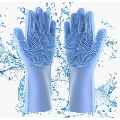 Luvas de Limpeza cosinha Silicone Lava Louça Esponja Macia Multiuso banho nos pets