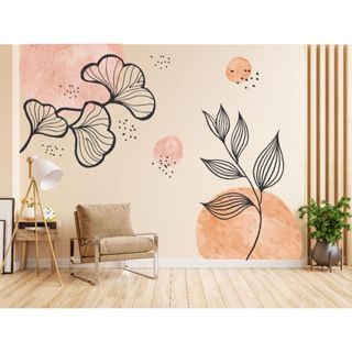 Adesivo Decorativo Parede Floral Minimalismo Boho B65 Rosê Terra em Oferta na Shopee