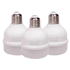 Lâmpada LED Alta Potência Foxlux 30W 6500K Branca Fria 2400lm E27 Bivolt Residências Comércios Kit com 3