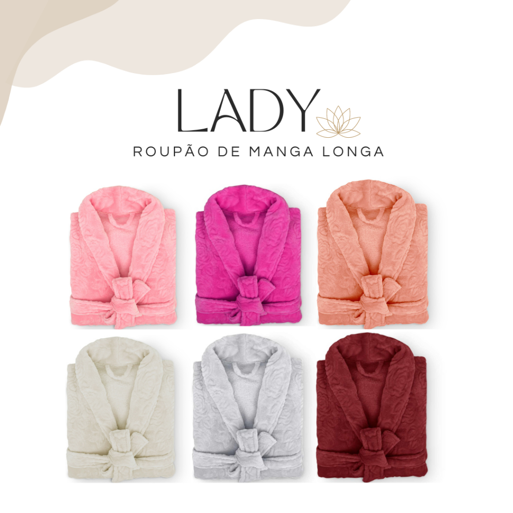 Roupão Feminino Peluciado Extra Conforto Quentinho Lady Ideal para Dias Frios - Appel