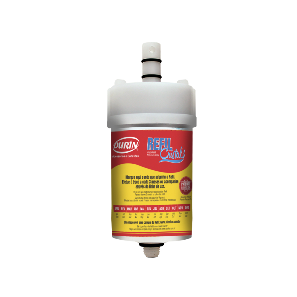 Refil Para Purificador De Água Cristal 1.500 Litros Durín em Oferta na Shopee