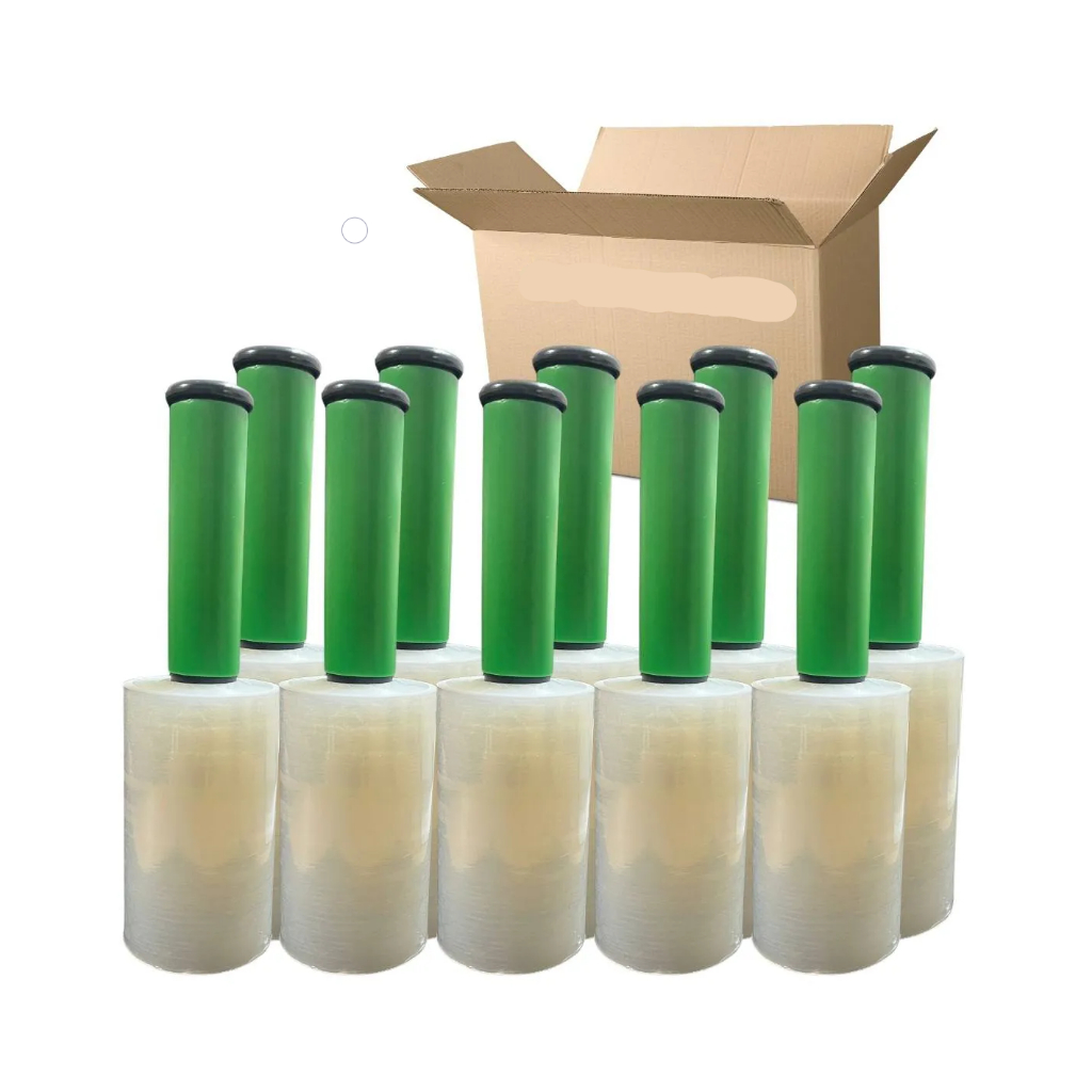 kit 25 Rolos de Filme Stretch 10cm com 100 Metros Transparente