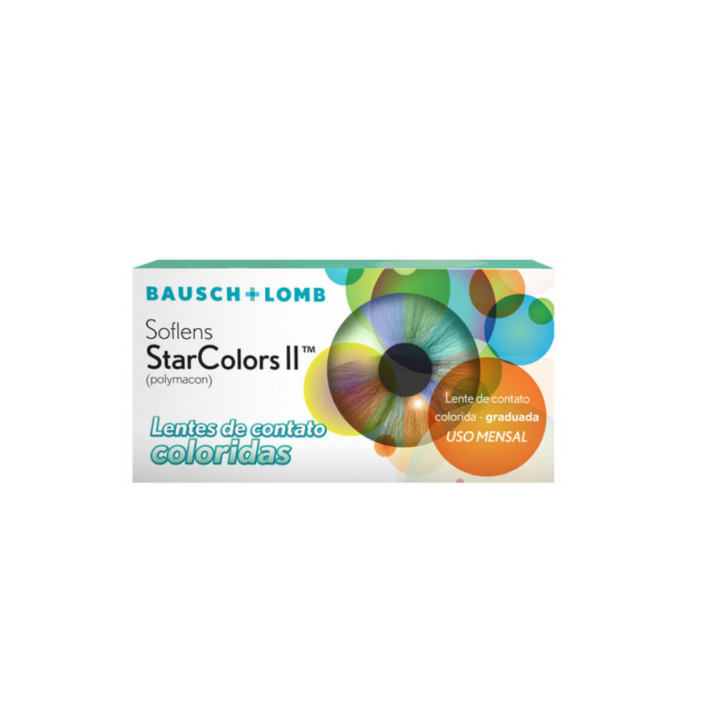 Lente de Contato Colorida Soflens StarColors II MEIO PAR (1 LENTE) COM GRAU - Bausch & Lomb