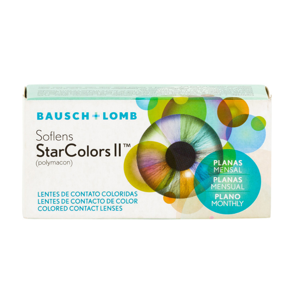 Lentes de Contato Coloridas Soflens Star Colors II Mensal Sem Grau O Par - Bausch & Lomb