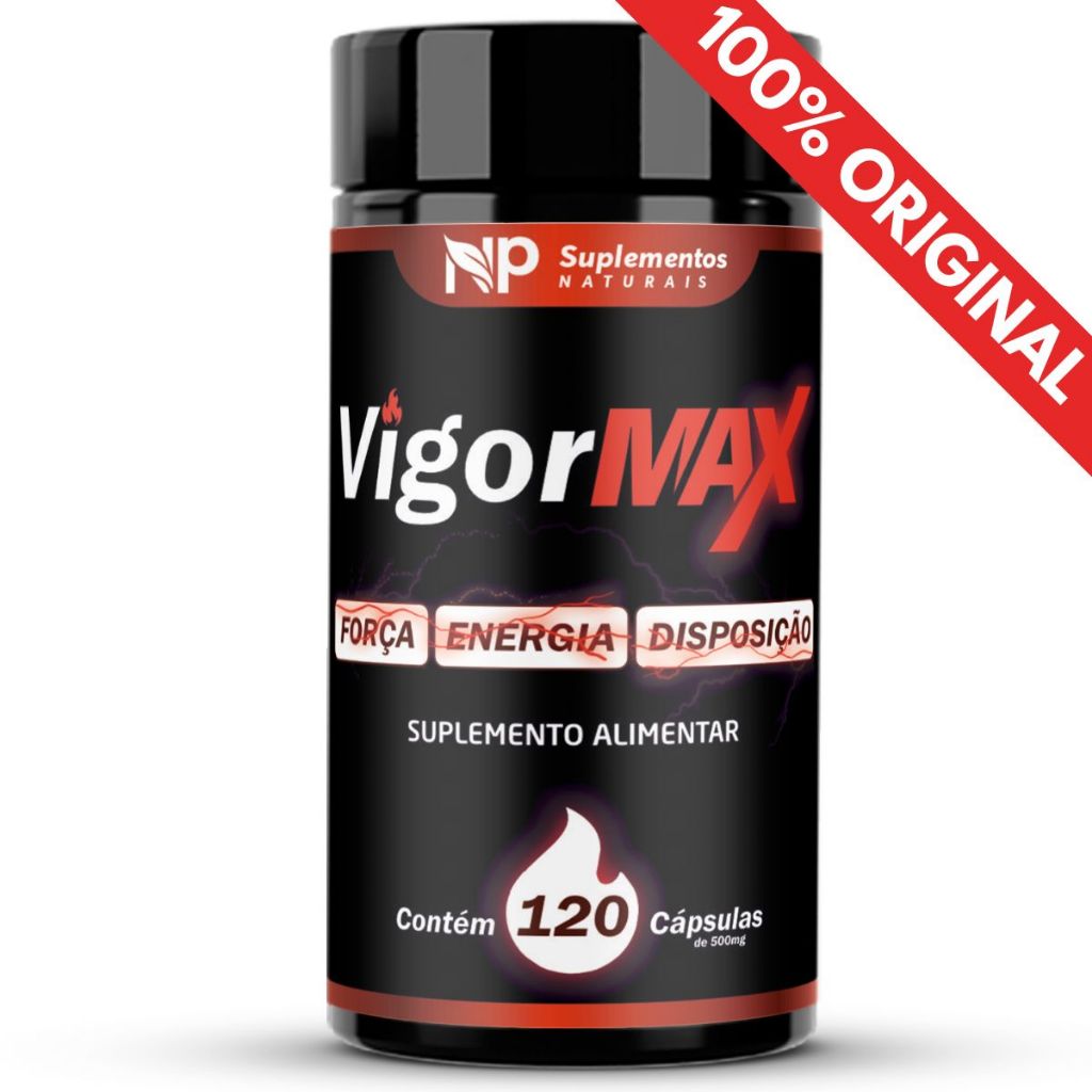 VigorMax 120 Cápsulas 500mg Força Energia Disposição